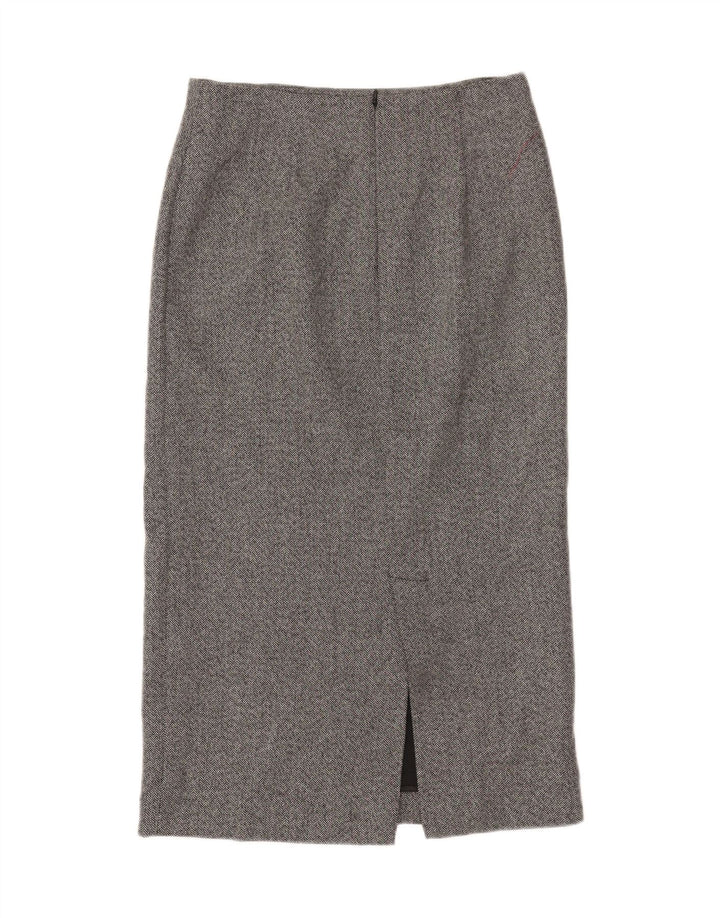 ZARA Womens Straight Skirt Medium W28  Grey Chevron Polyester Vintage Zara and Second-Hand Zara from Messina Hembry 