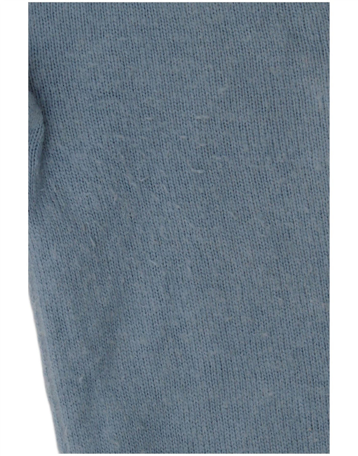 Męski sweter Massimo Dutti z dekoltem w kształcie litery V, mały niebieski