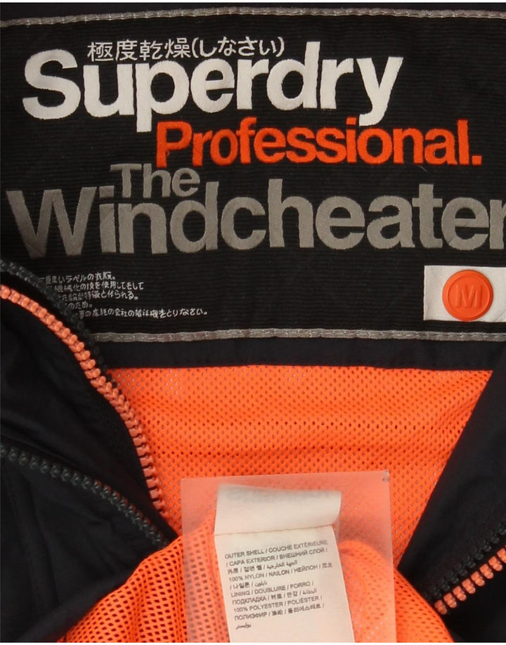 Damska kurtka przeciwdeszczowa Superdry The Windcheater Graphic UK 12, średni granat