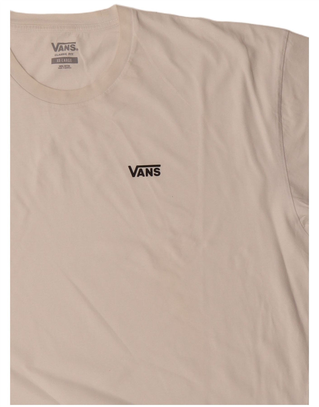 Męski T-shirt VANS o klasycznym kroju, 2XL, biała bawełna