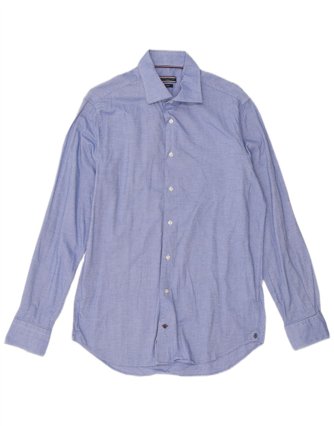 Koszula męska Tommy Hilfiger rozmiar 40 15 3/4 Średnio niebieska bawełniana geometryczna