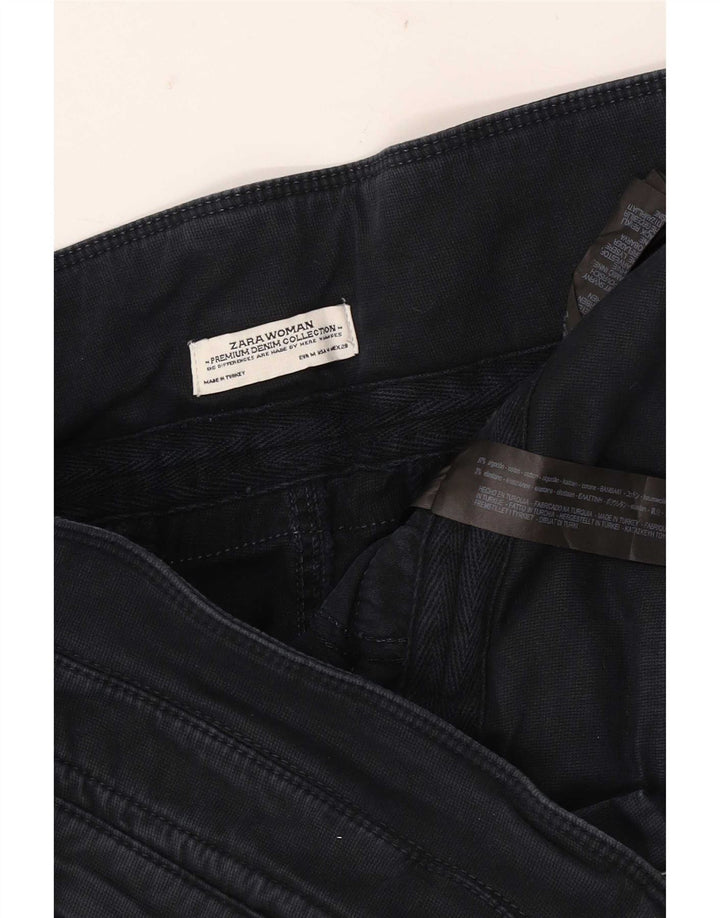 Damskie spodnie cargo Zara, średnie W28 L25, granatowe, bawełniane
