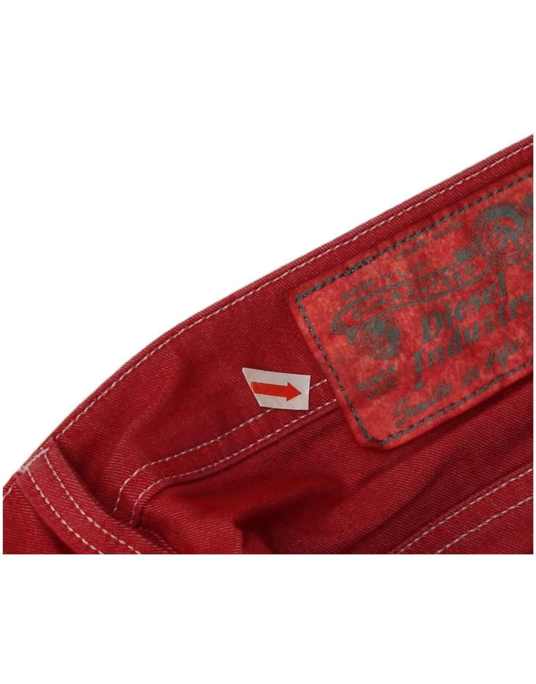 Męskie jeansy Diesel Safado Straight W32 L29 Czerwone bawełniane