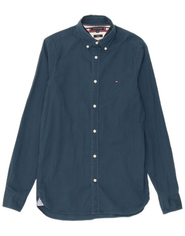 Koszula męska Tommy Hilfiger ze stretchem, slim fit XS, granatowa, bawełniana