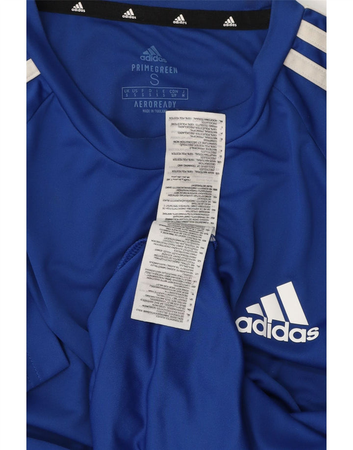 Męski T-shirt ADIDAS Climalite, mały, niebieski, poliester