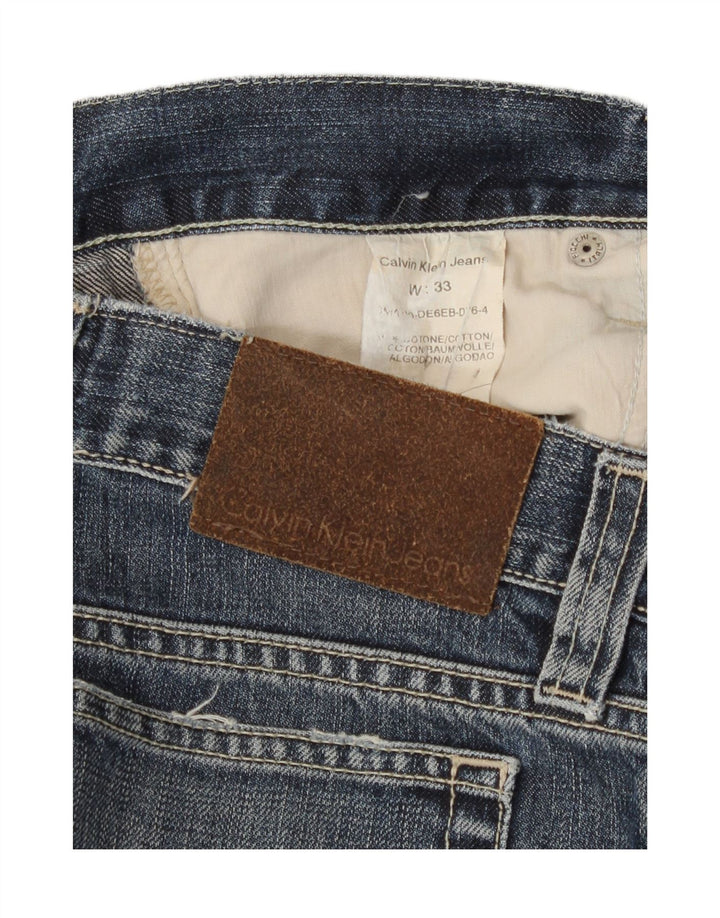 Damskie proste dżinsy Calvin Klein W33 L30 Niebieskie bawełniane