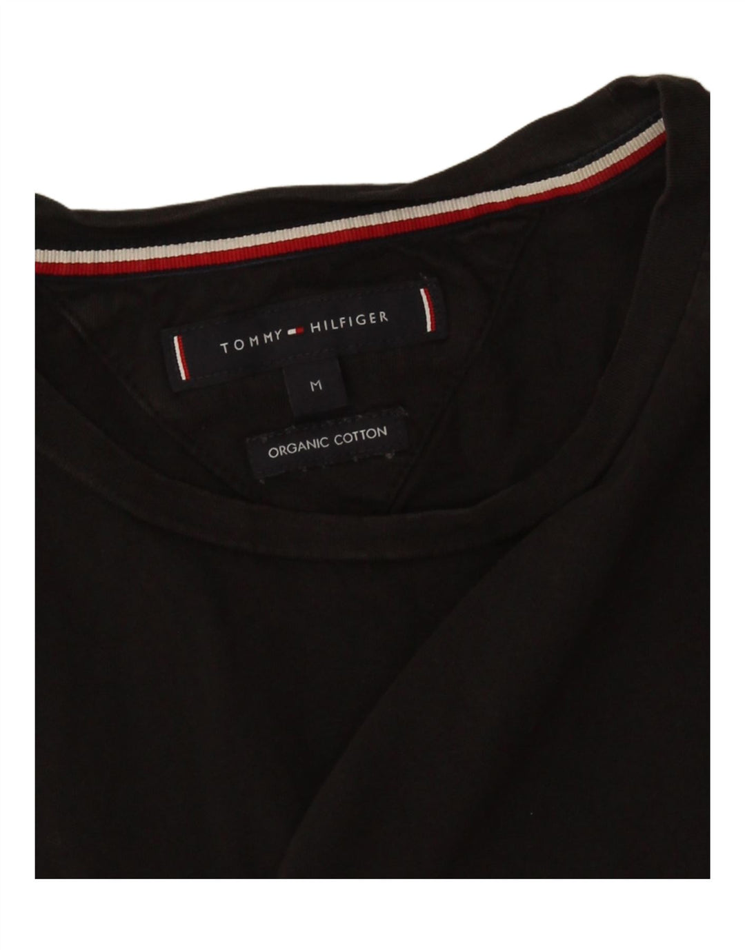 Męska koszulka z grafiką Tommy Hilfiger, średnia, czarna bawełna