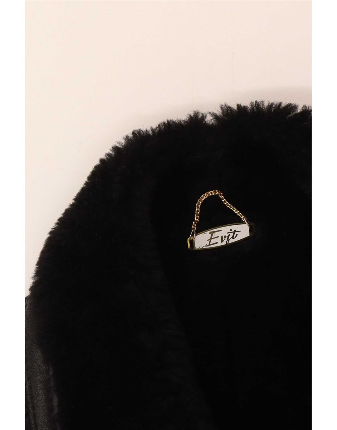 Vintage męska kurtka Shearling UK 44 2XL Czarny Shearling