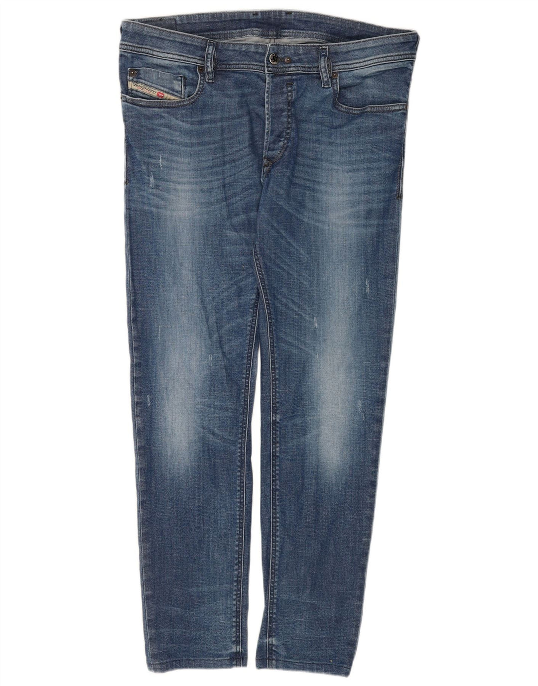 Diesel Męskie Thanaz Slim Jeans W34 L30 Niebieskie bawełniane