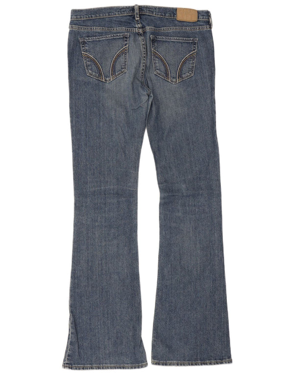 Damskie jeansy rozkloszowane Hollister US 3 Small W30 L31 Niebieskie bawełniane