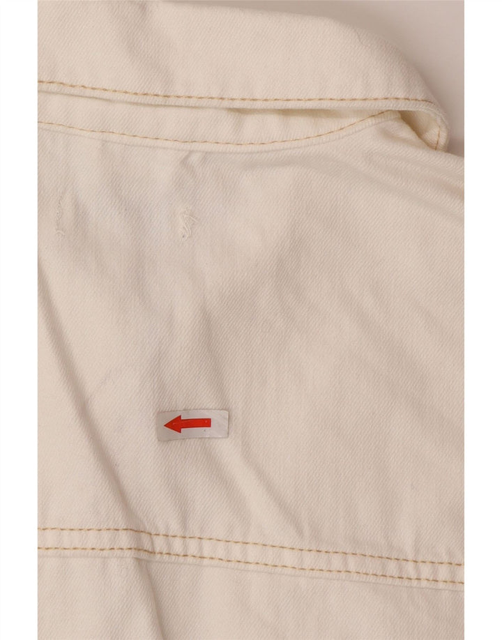 Damski kombinezon jeansowy Topshop UK 8, mały, biały, bawełniany