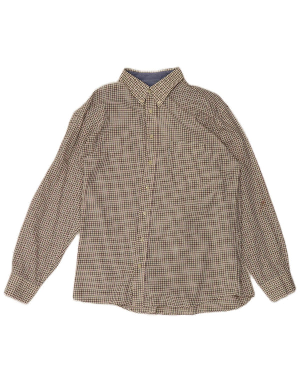 Koszula męska Barbour XL z bawełny w białą kratkę