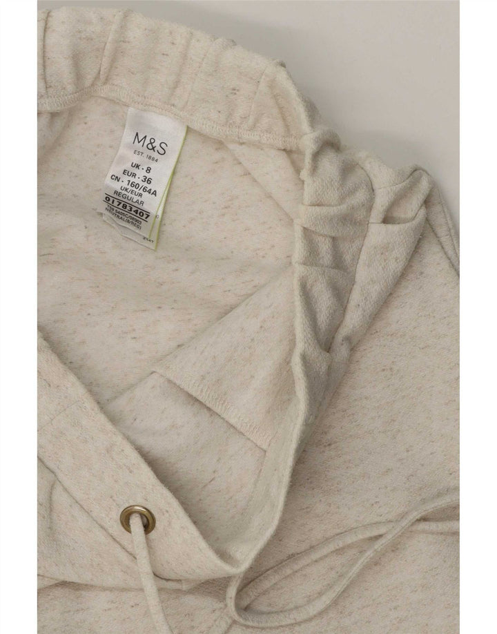 Damskie spodnie dresowe Marks & Spencer UK 8, małe, beżowe nakrapiane