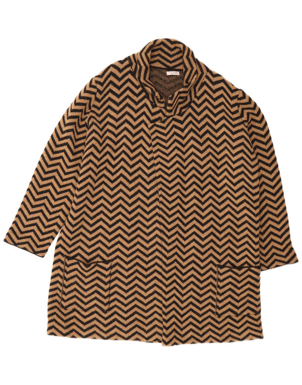 Fiorella Rubino Damski długi sweter kardigan UK 18 XL Brązowy Chevron