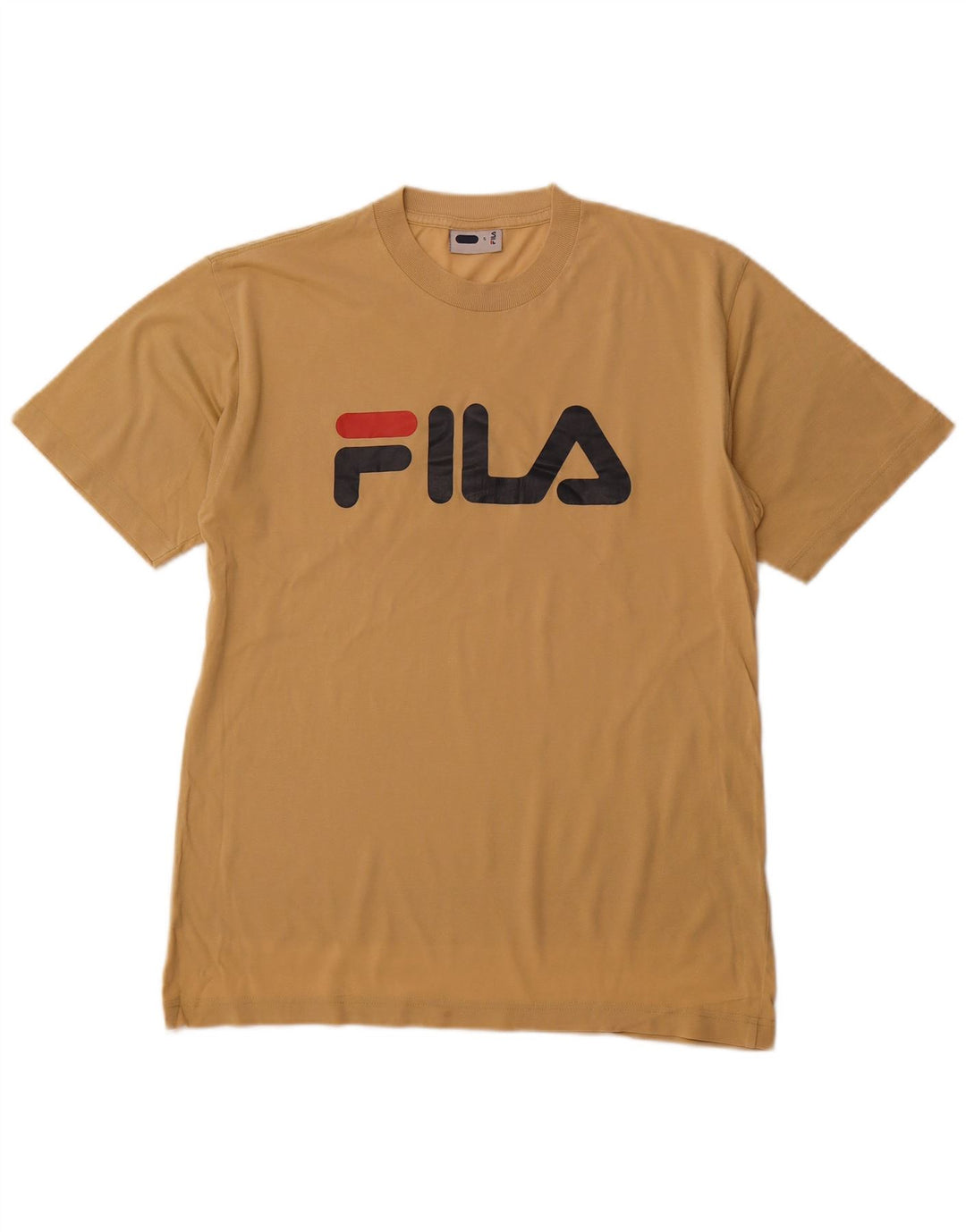 Męski T-shirt z grafiką FILA, mały, beżowy