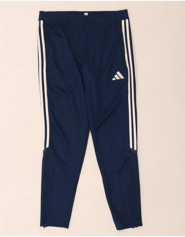 Męskie spodnie dresowe Adidas Aeroready, średni granatowy poliester