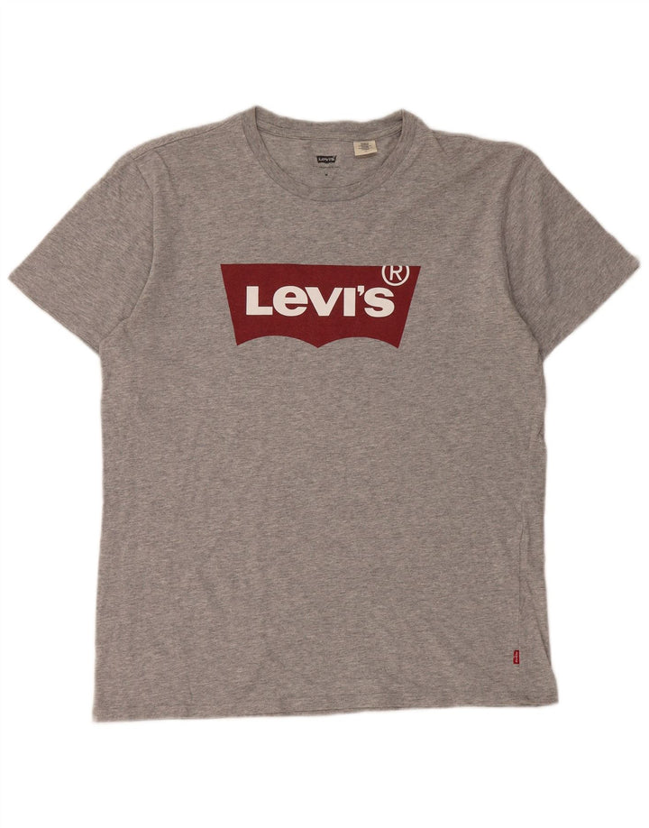 Męski T-shirt z grafiką Levi's, średni szary