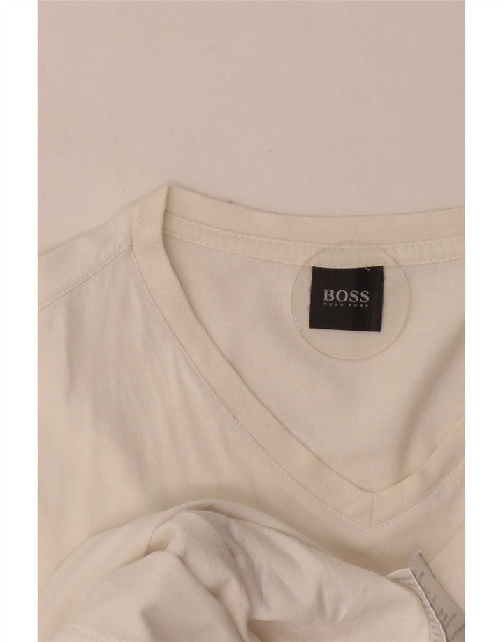 T-shirt męski Hugo Boss, top XL, biała bawełna