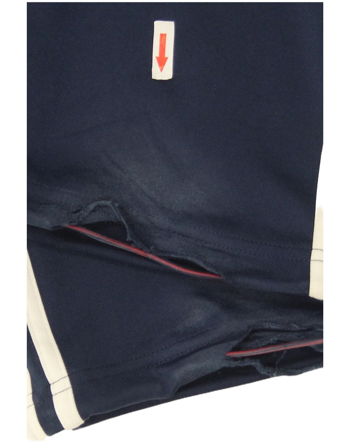 Adidas Męski pełny dres UK 36/38 Mały granatowy poliester z blokami kolorów