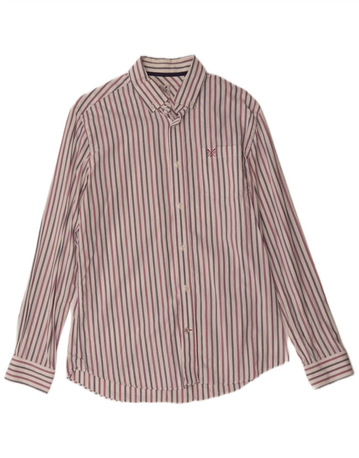 Crew Clothing Męska koszula o kroju przybrzeżnym, średnia, wielokolorowa, bawełniana w paski