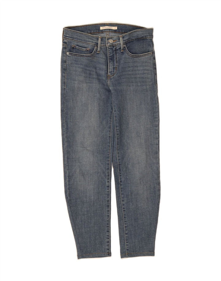 LEVI'S Womens 314 Shaping Straight Jeans W27 L28 Blue Cotton Vintage Levi's and Second-Hand Levi's from Messina Hembry 