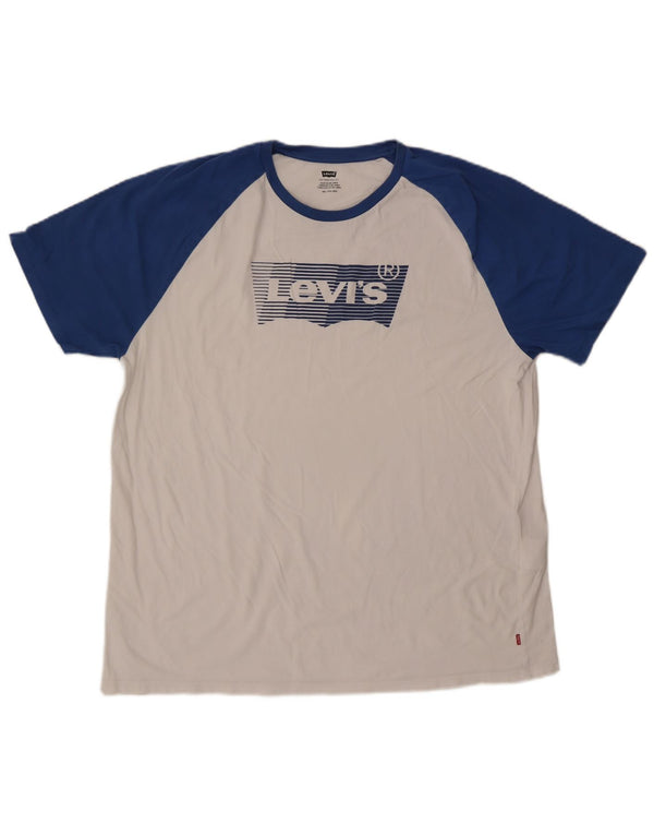 Męski T-shirt z grafiką Levi's Top 2XL Biały z blokami kolorów