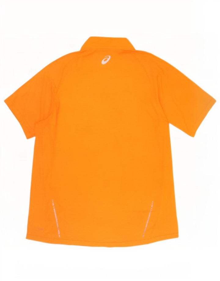 Męski T-shirt Asics z zamkiem błyskawicznym, 2XL, pomarańczowy poliester