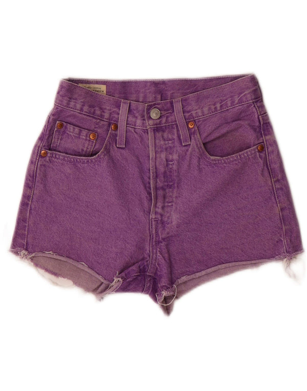 Damskie spodenki jeansowe Levi's 501 W24 XS Fioletowa bawełna