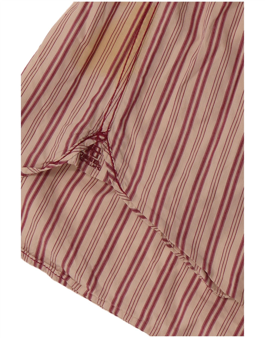 Koszula męska Diesel z krótkim rękawem, bawełniana w średnie czerwone paski