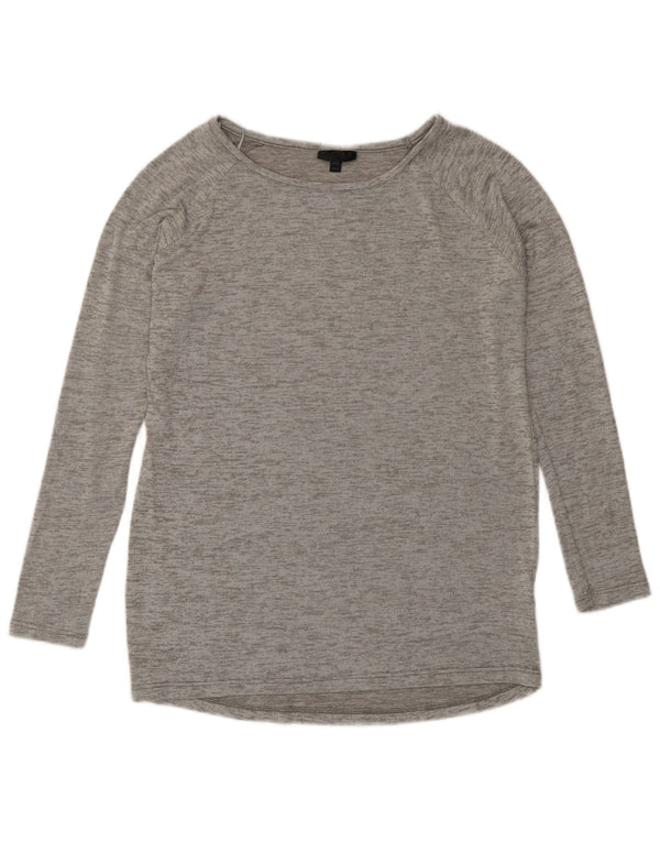 Topshop damski top z długim rękawem UK 10 Small, szara, nakrapiana wiskoza