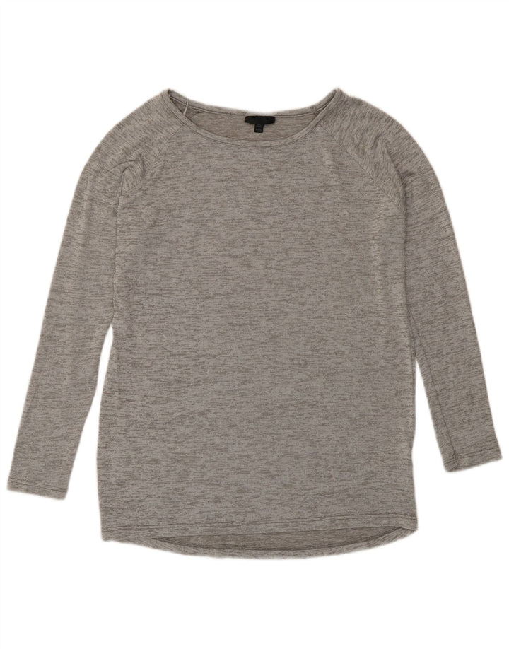 Topshop damski top z długim rękawem UK 10 Small, szara, nakrapiana wiskoza