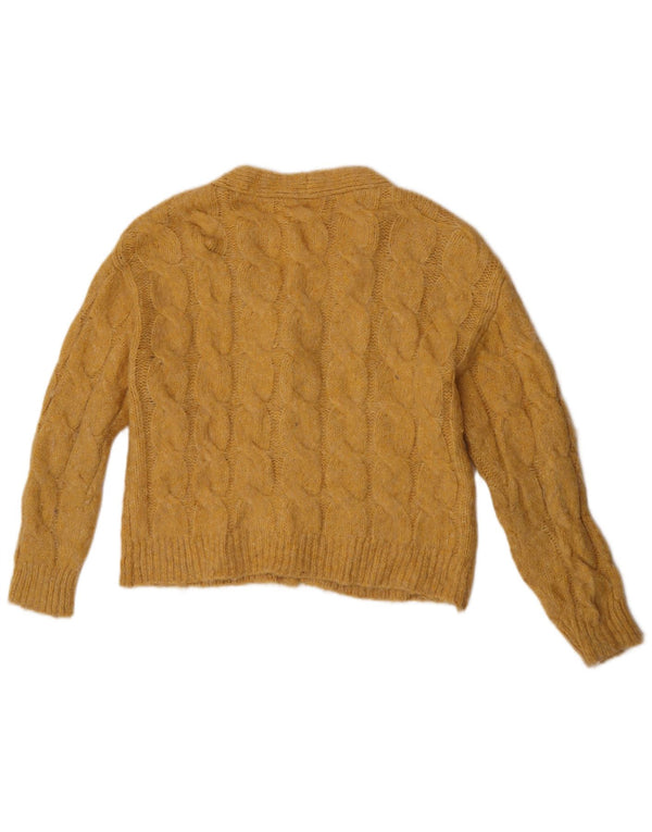 Sweter dziewczęcy Zara Cardigan 11-12 lat, żółty akryl