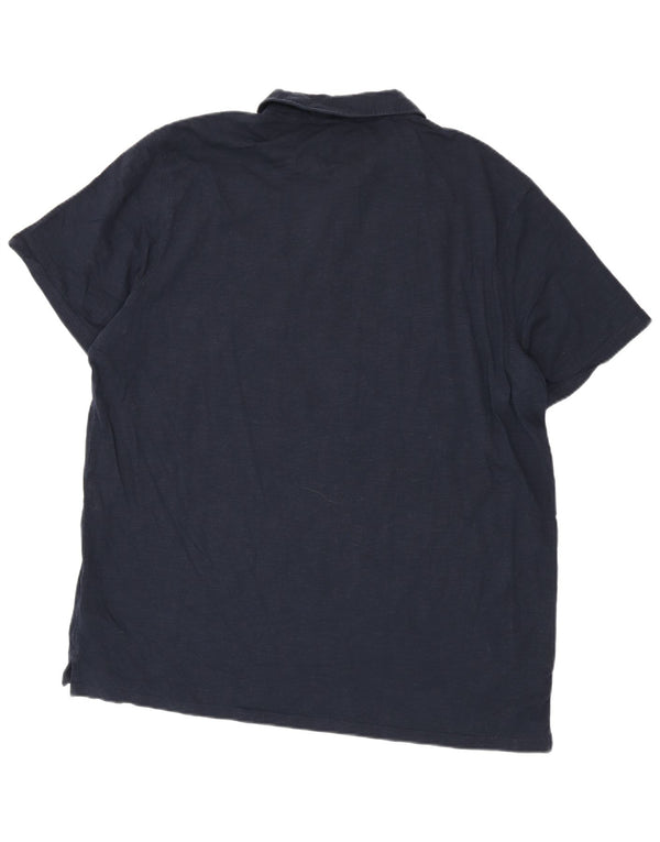Męska koszulka polo Mountain Warehouse 2XL, granatowa, bawełniana w cętki