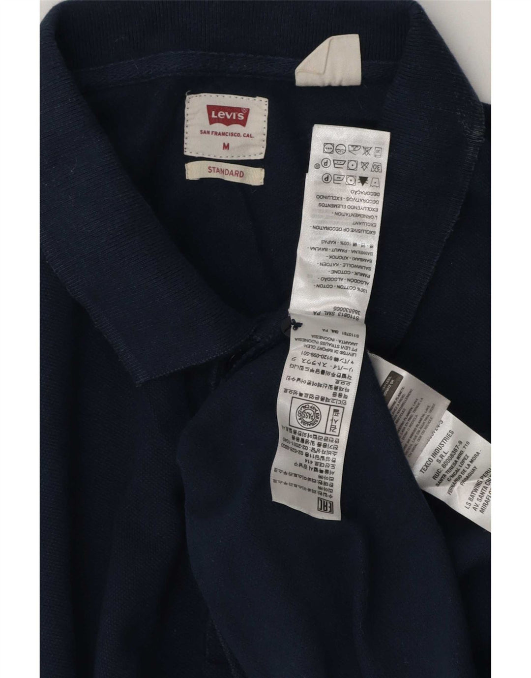 Męska standardowa koszulka polo Levi's, średnia, granatowa, bawełniana