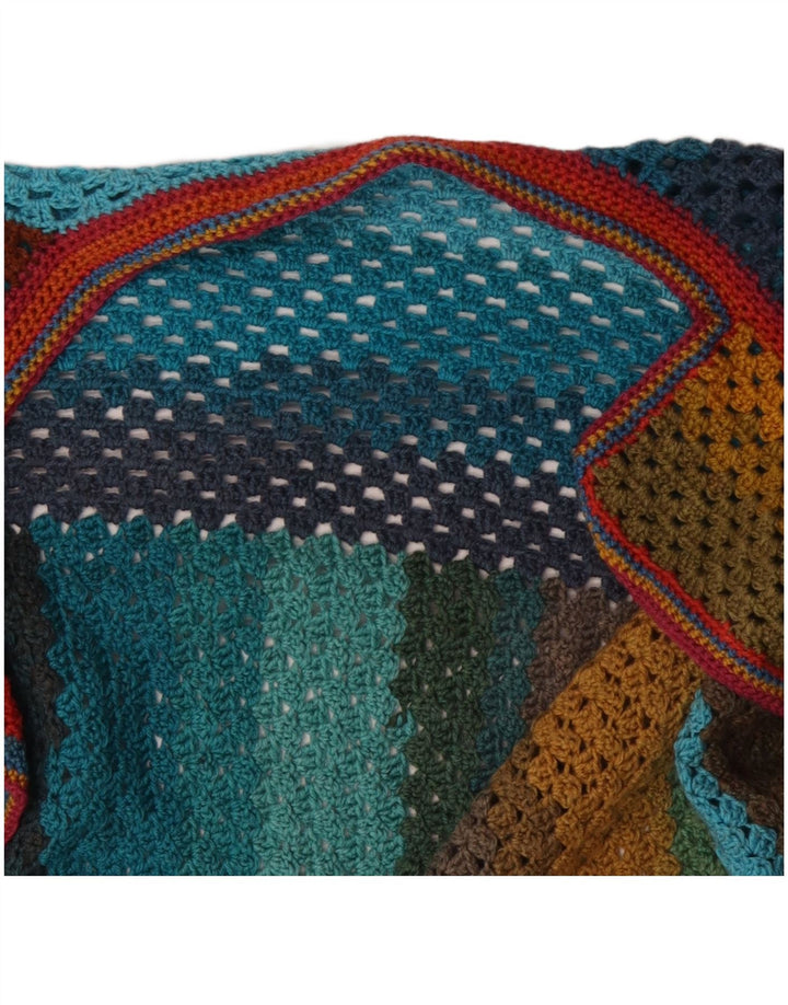 Damski sweter oversize w stylu vintage z długim rękawem UK 22 3XL, wielokolorowy