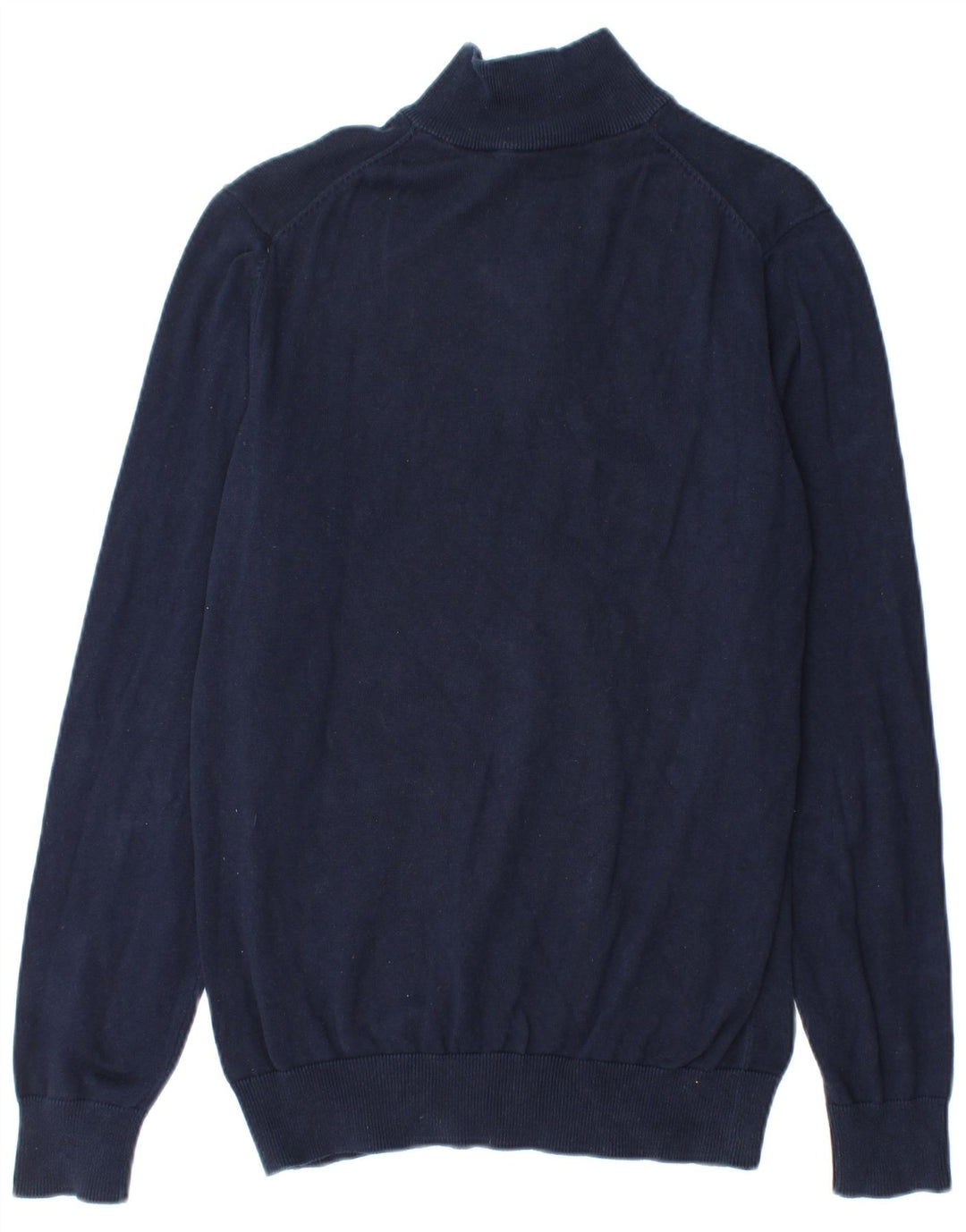 Crew Clothing Męski sweter z zamkiem błyskawicznym, średni granatowy, bawełniany