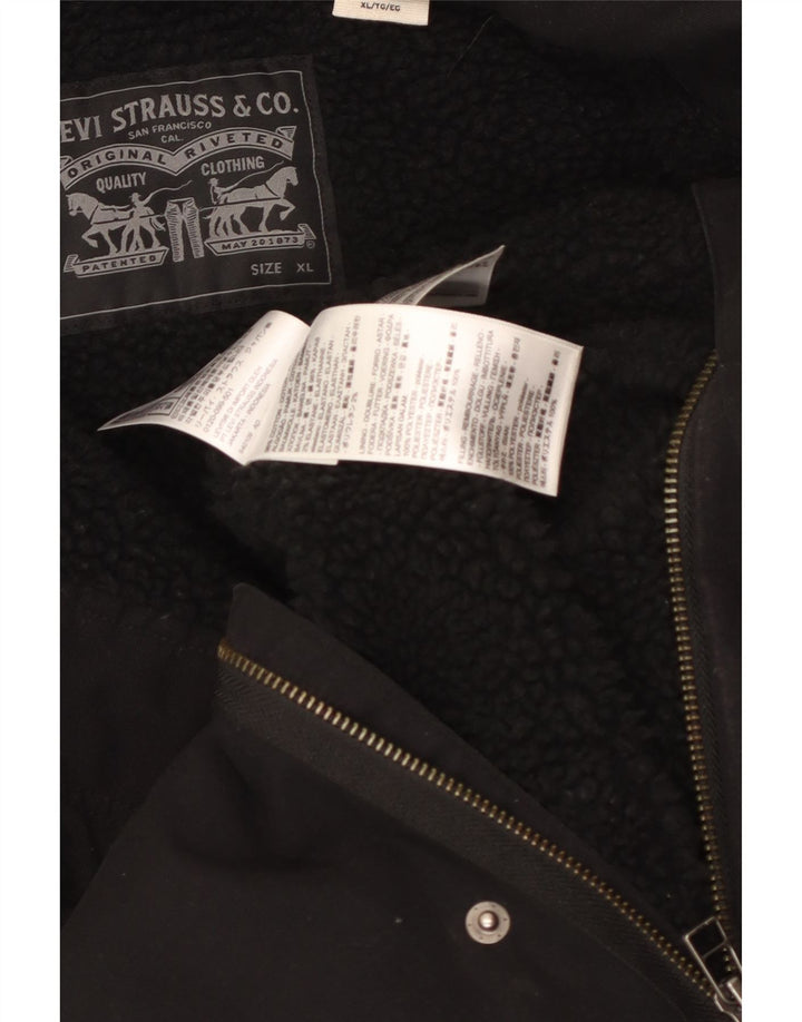 Kurtka męska LEVI'S Sherpa Utility UK 42 XL, czarna, bawełniana