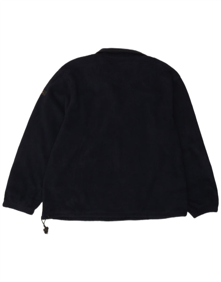 Męski sweter polarowy Izod z zamkiem błyskawicznym 2XL, granatowy, poliester