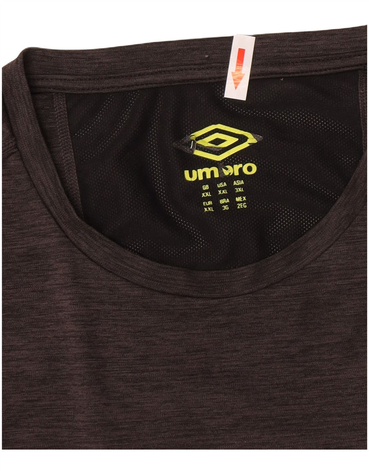 T-shirt męski Umbro Top 2XL Szary poliester z blokami kolorów
