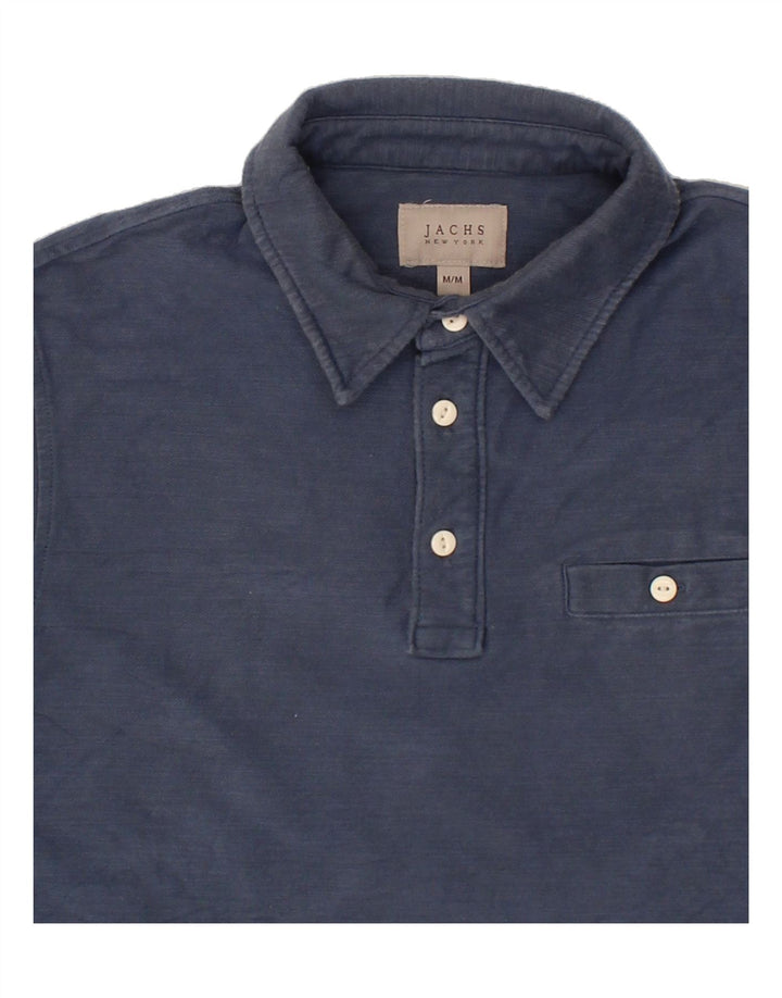 JACHS  Mens Polo Shirt Medium Navy Blue Cotton Vintage Jachs and Second-Hand Jachs from Messina Hembry 