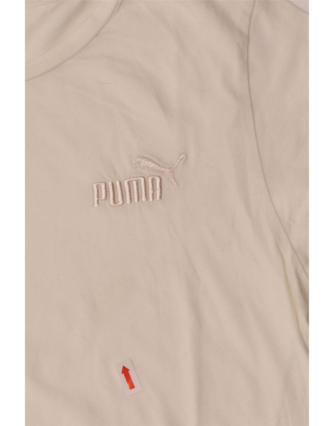 T-shirt damski Puma Top UK 10, mały, z białej bawełny