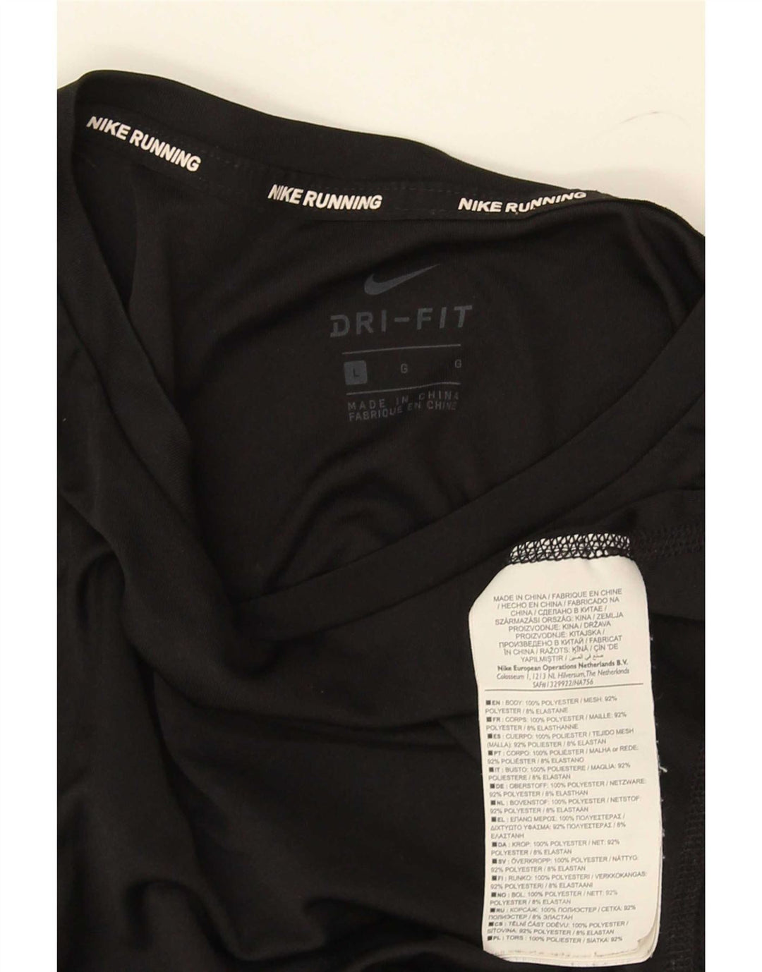 Damska koszulka Nike Dri Fit Top UK 16, duży, czarny poliester
