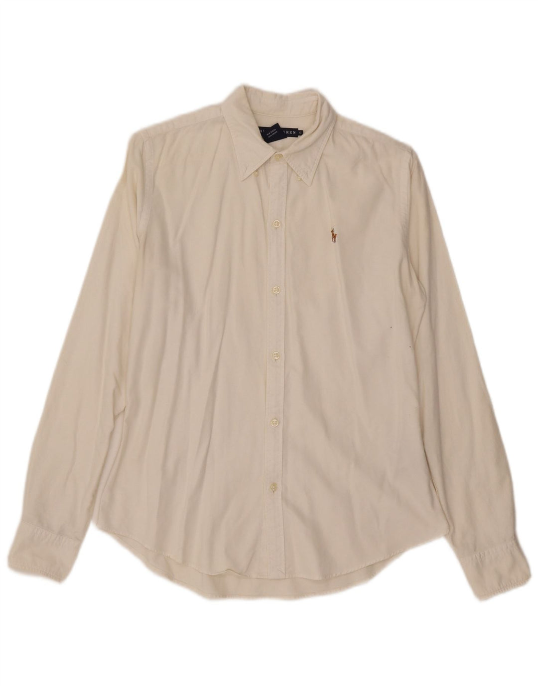 RALPH LAUREN Womens Shirt US 6 Medium White Cotton