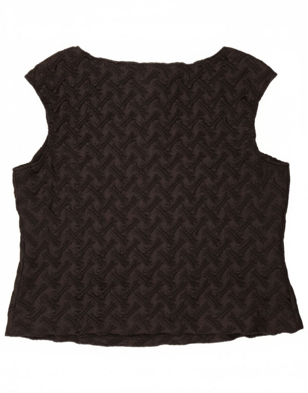 Damska bluzka bez rękawów JOSEPH RIBKOFF UK 18 XL, czarny poliester