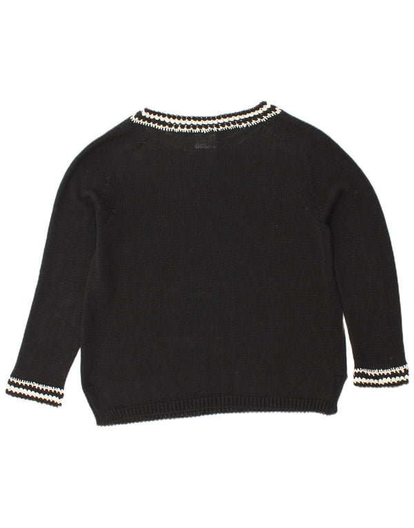 MAX MARA Damski sweter z dekoltem w łódkę UK 10 Small Black