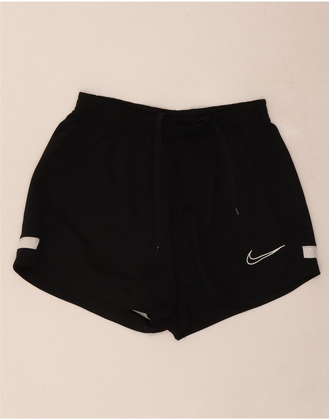 Damskie spodenki sportowe Nike Dri Fit UK 8, mały, czarny poliester z blokami kolorów