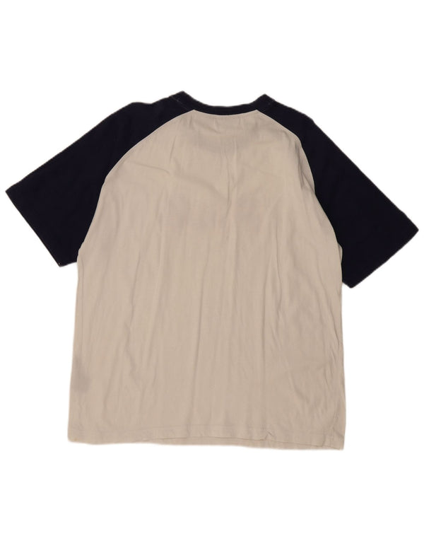 Męski T-shirt z grafiką FILA, duży, biały, bawełniany blok kolorów