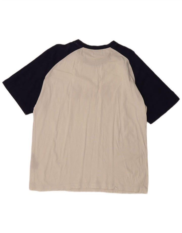 Męski T-shirt z grafiką FILA, duży, biały, bawełniany blok kolorów