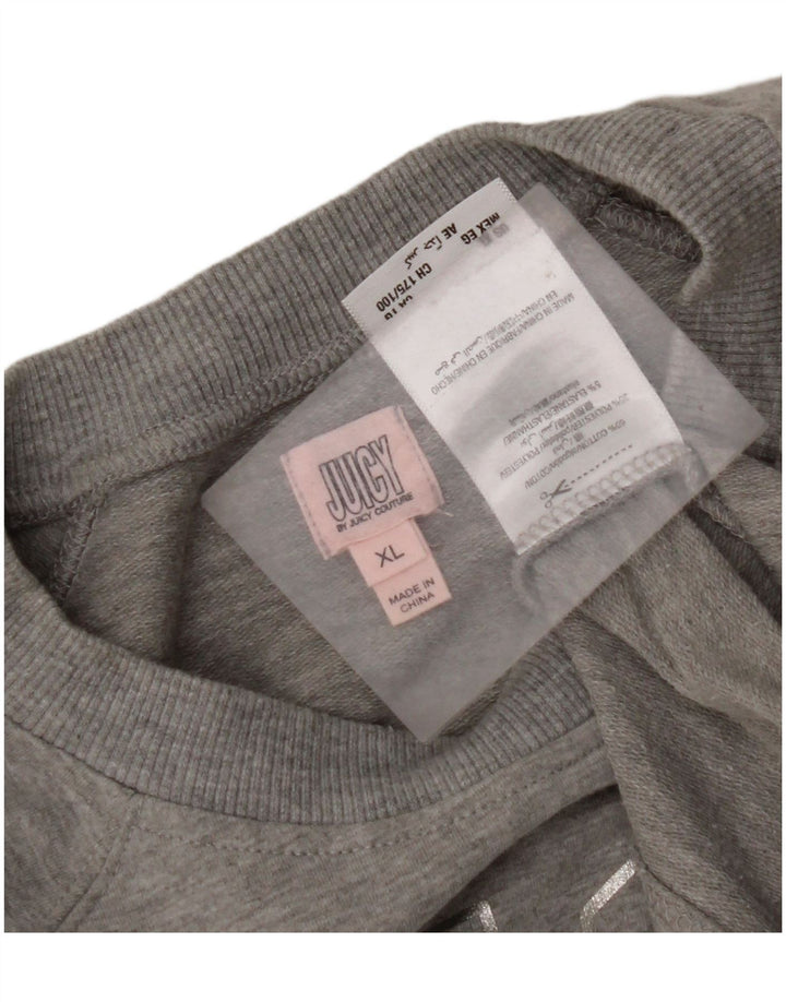 Damska bluza z grafiką JUICY COUTURE UK 18 XL, szara bawełna