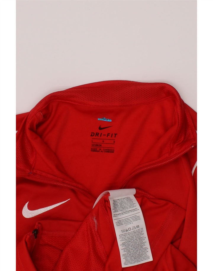 Chłopięca kurtka dresowa NIKE Dri Fit 12-13 lat, duża, czerwona, poliester